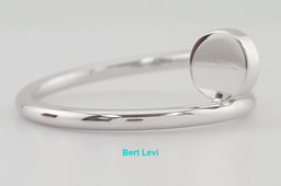 Cartier Juste Un Clou 18k White Gold Small Model Ring Sz 55 US 7.25 Rtl $1,580