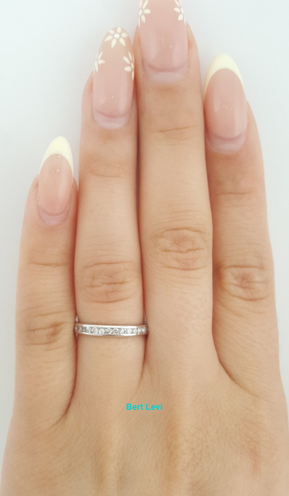 Thumbnail: Vintage Single Cut Diamond Channel Set Eternity Wedding Band 0.55 ct 2.5mm