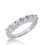 Thumbnail: Ladies 14KT White Gold Platinum Round Diamond Wedding Band WB1352