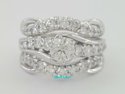 Tolkowski Round Brilliant Cut Diamond Engagement & Wedding Rings Set 2.12 ct 14K