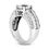 Thumbnail: Ladies 14KT White Gold Platinum Fancy Engagement Ring ENR6599