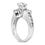 Thumbnail: Ladies 14KT White Gold Platinum Fancy Engagement Ring ENR7019