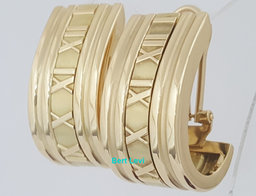 Tiffany & Co 18K Yellow Gold Atlas Clip On Earclip Earrings 26 Grams