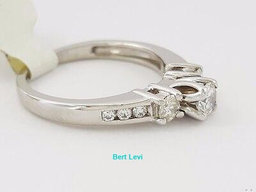 0.50 ct 14K White Gold Three-Stone Round Brilliant Cut Diamond Engagement Ring