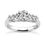 Thumbnail: Ladies 14KT White Gold Platinum Fancy Engagement Ring ENR7719