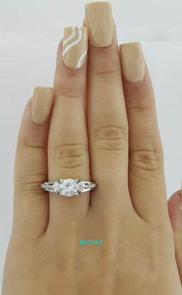 Simply TACORI 2633RD65 18k 3-Stone Semi-Mount Engagement Ring 0.50ct Rtl $4,580