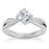Thumbnail: Ladies 14KT White Gold Platinum Fancy Engagement Ring ENR9760-1