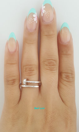 Cartier Juste Un Clou 18k White Gold Small Model Ring Sz 55 US 7.25 Rtl $1,580