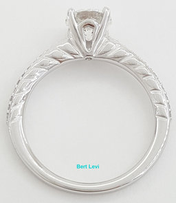 Ritani Round Brilliant Diamond Engagement Ring 1.14 ct 14k White Gold Rt $14,000