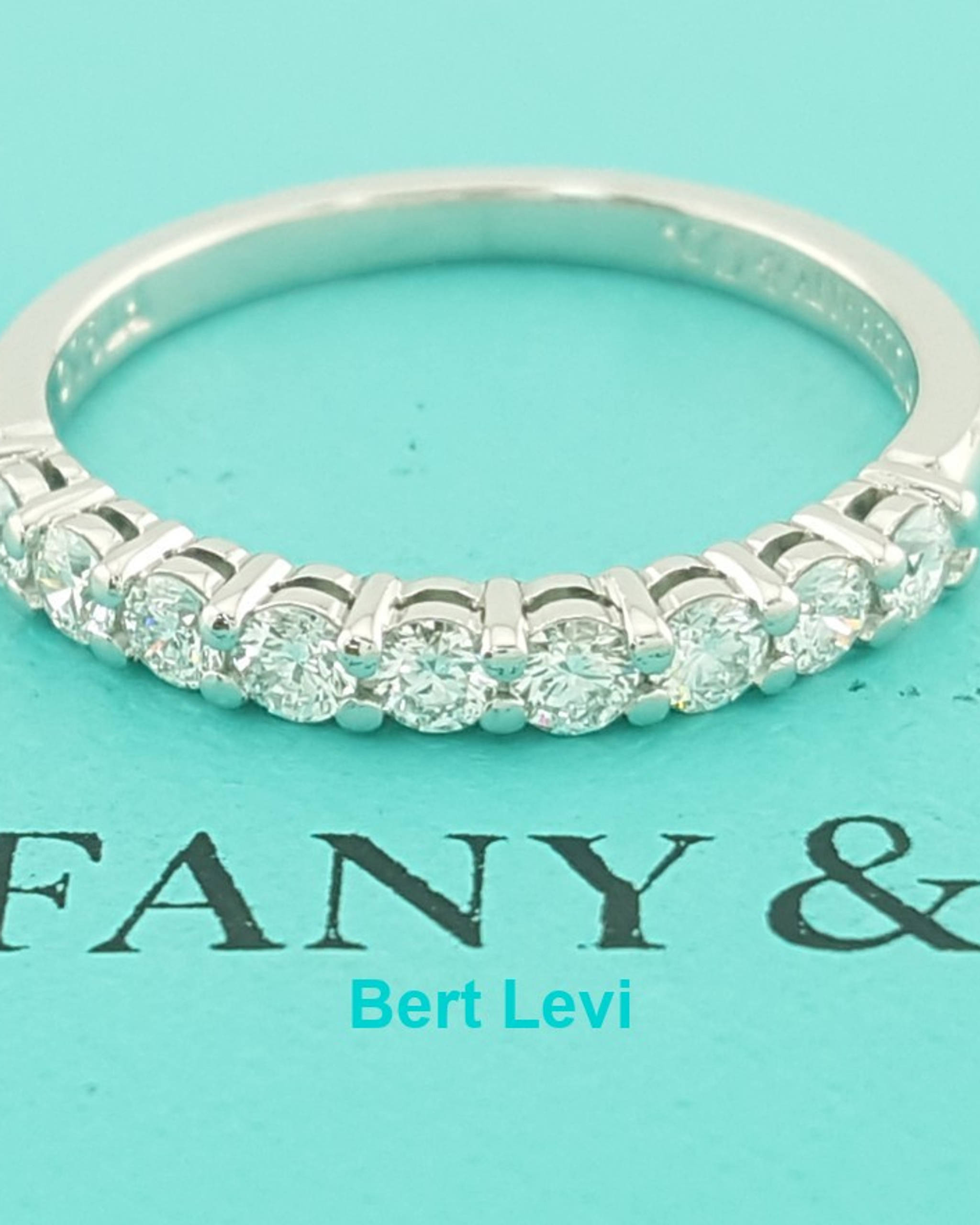 Tiffany & Co Forever Half Circle Diamond Wedding Band Ring 0.27ct Plat Rt $4,500
