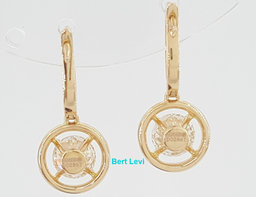 De Beers Aura Diamond Halo Dangle Earrings 1.22 ct 18K Rose Gold Retail $10K