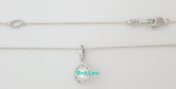 Tacori Round Diamond Halo Pendant Necklace 18K White Gold 1.14 ct Retail $6.5K