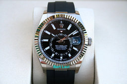 ROLEX 336239 SKYDWELLER 18K WHITE GOLD WITH OYSTERFLEX