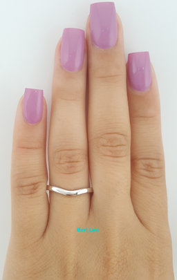 Platinum Curve Wedding Band Ring 2 mm 4 grams Size 7.5