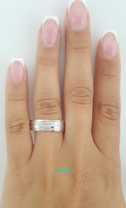 Men's 14k Rose White Gold Wedding Band Ring 6mm 5.8 Grams Size 9.5