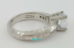 TACORI Hand Engraved Platinum Semi-Mount Engagement Ring 0.26 ct Retail $5,700
