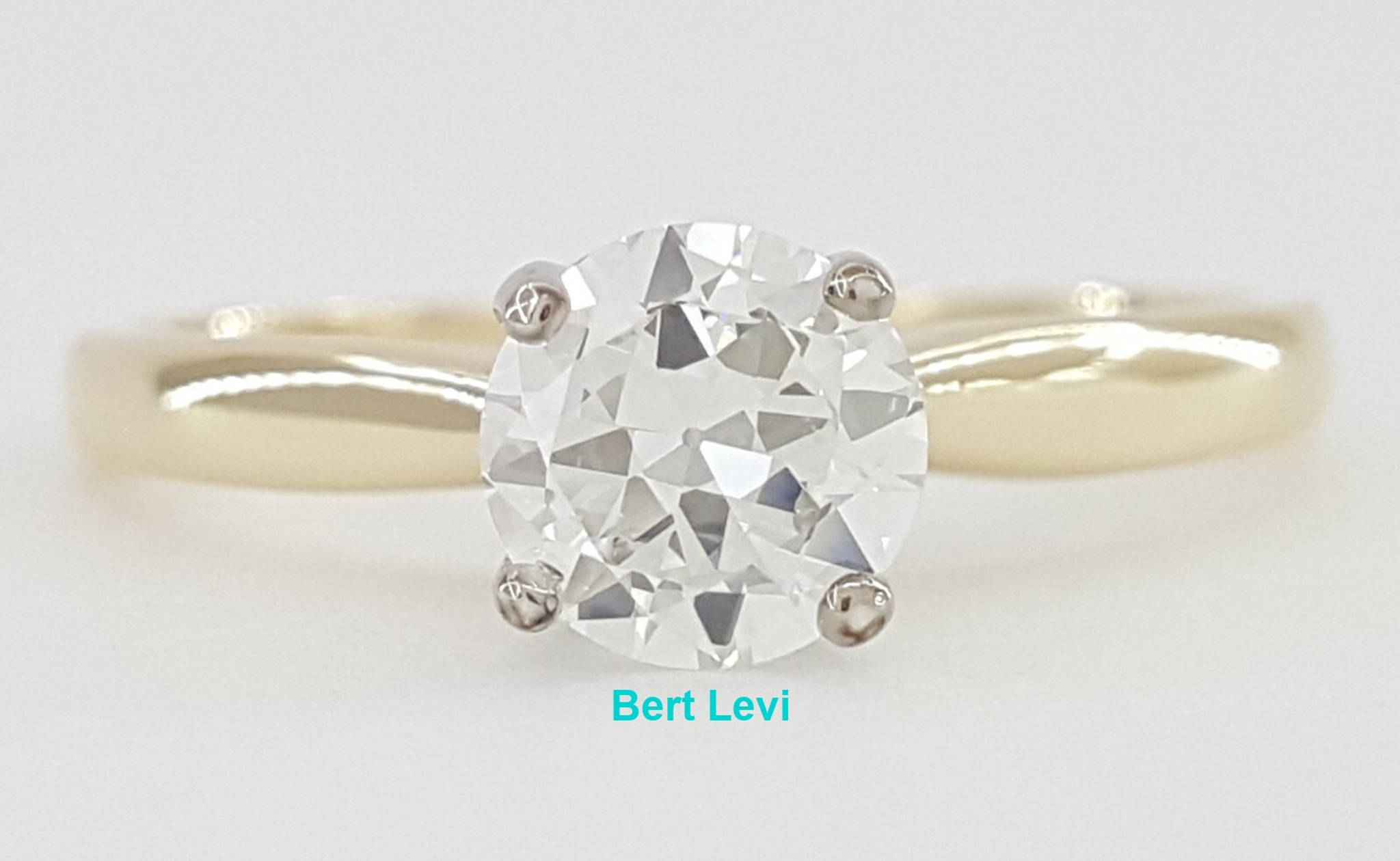 Vintage Old European Cut Diamond Solitaire 0.54 ct Engagement Ring F/VVS2