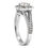 Thumbnail: Ladies 14KT White Gold Platinum Round Diamond Halo Engagement Ring ENR9520-1