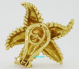 Tiffany & Co Vintage 18K Yellow Gold Starfish Single Clips-On Earring 8.3 grams