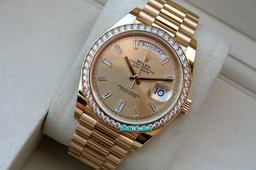 ROLEX 228348 DAY-DATE 40MM WATCH DIAMOND DIAL DIAMOND BEZEL