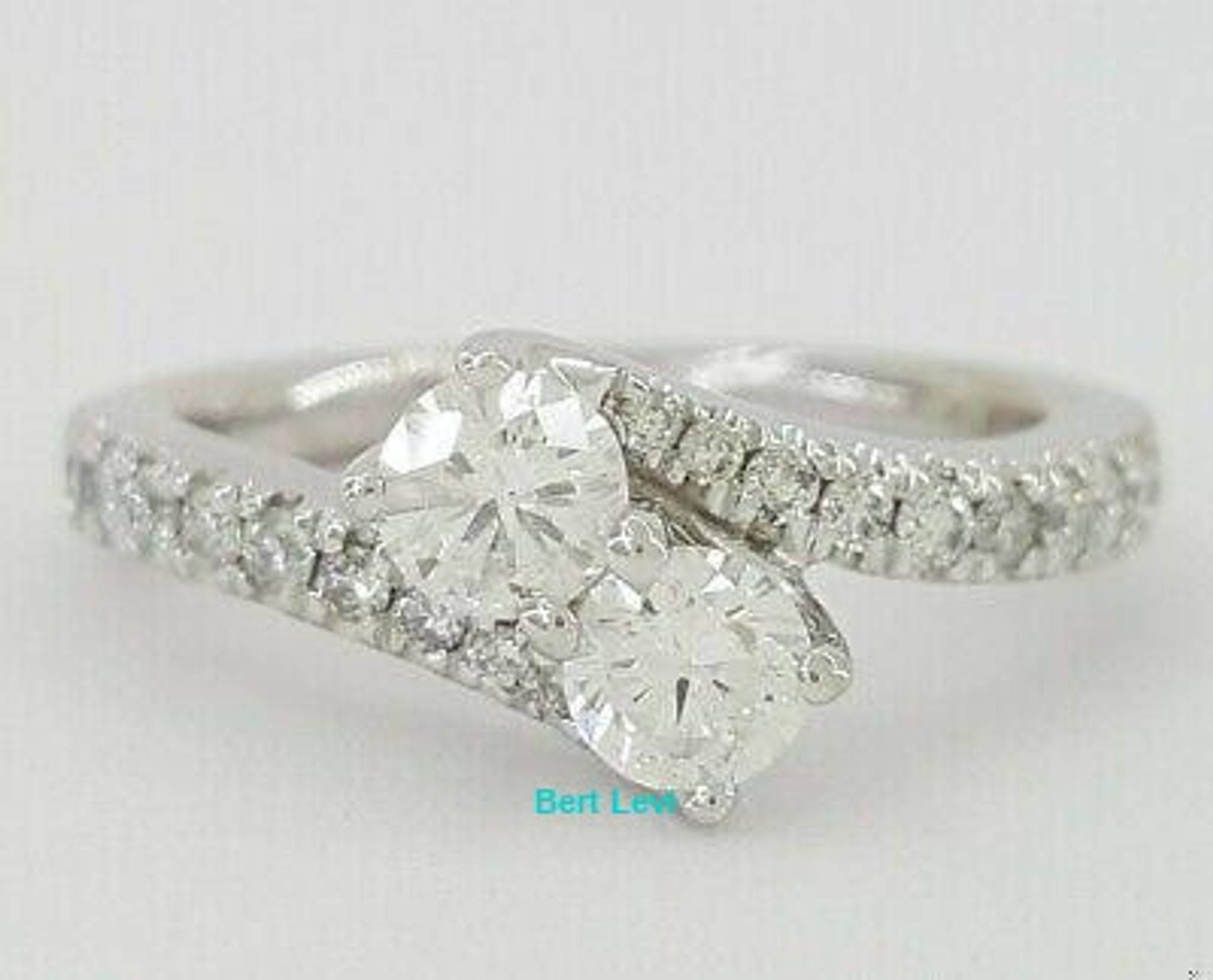 Ever Us Two-Stone 0.75 ct 14K White Gold Round Brilliant Diamond Engagement Ring