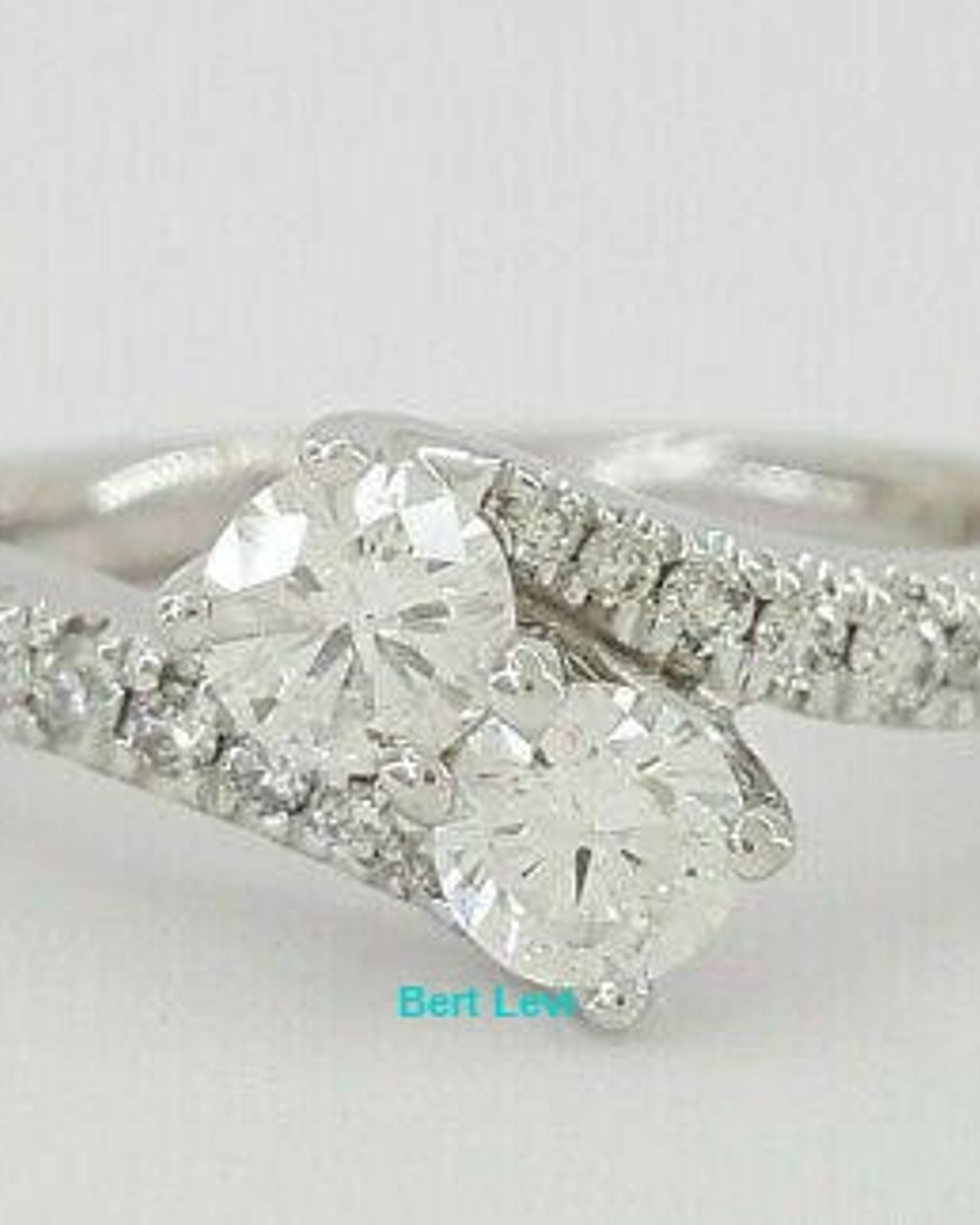 Ever Us Two-Stone 0.75 ct 14K White Gold Round Brilliant Diamond Engagement Ring