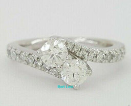 Ever Us Two-Stone 0.75 ct 14K White Gold Round Brilliant Diamond Engagement Ring