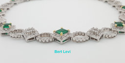 Natural Colombian Emerald & Diamond Necklace 24.9 ct 18k Gold 104.8 Gr Rtl $88K