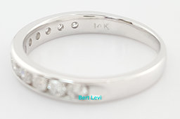 Round Diamond Channel Set 14k Wedding Band Ring 0.5 ct 3.2 mm