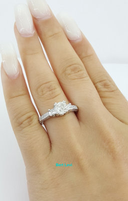 TACORI Crescent Cushion Cut Diamond Platinum Engagement Ring 1.51 ct GIA Rt $12K