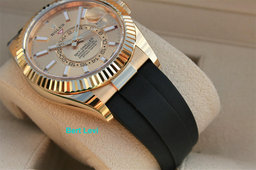 ROLEX 326238 SKYDWELLER WATCH YELLOW GOLD OYSTERFLEX