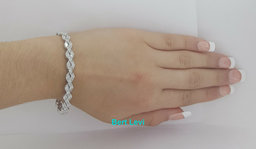 Marquise Cut Diamond Line Tennis Bracelet 7" 12 ct 18K White Gold  Rtl $36K