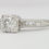 Thumbnail: Antique Vintage 0.34 ct Round Cut Diamond Platinum Engagement Ring