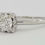 Thumbnail: 0.75 ct Vintage 14k White Gold Round Transition Cut Diamond Engagement Ring GIA