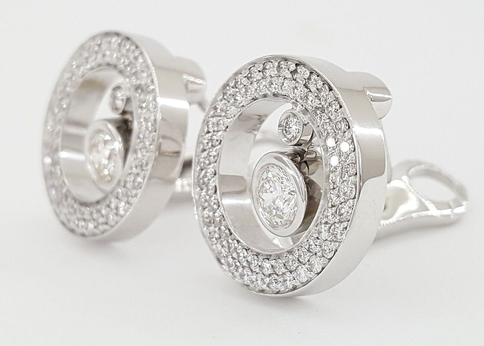 Thumbnail: Roberto Coin Cento Baby O Circle Pave Diamond Earrings 1.2 ct 18K Gold Rtl 12.5K
