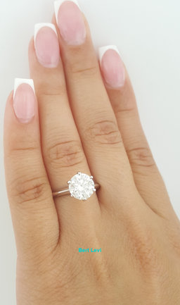 Tiffany & Co Round Diamond Solitaire Engagement Ring 2.16 ct Platinum Rtl $57K