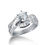 Thumbnail: Ladies 14KT White Gold Platinum Fancy Engagement Ring ENR1673