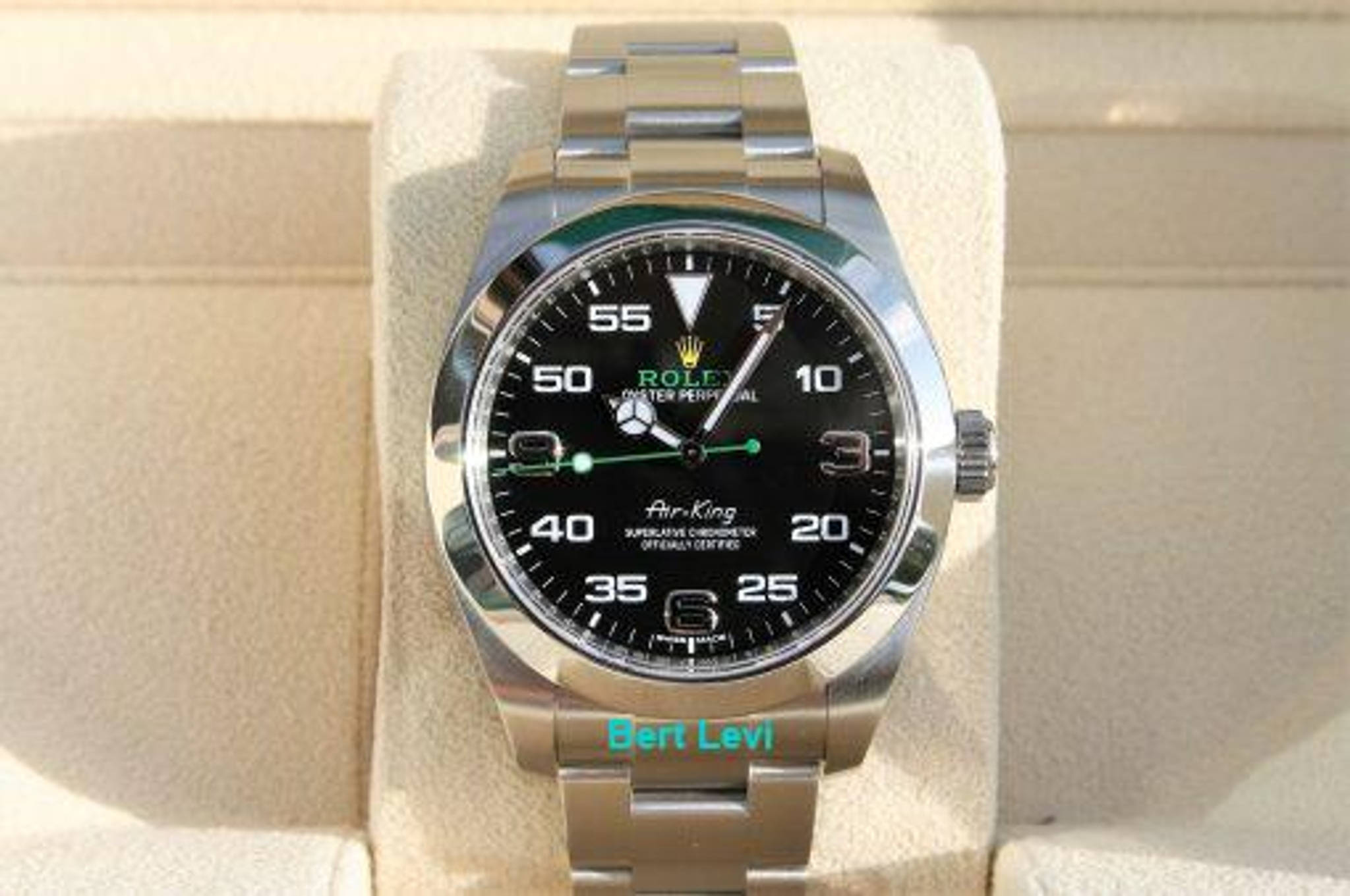 ROLEX 116900 AIRKING WATCH GREEN HAND 40MM