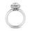 Thumbnail: Ladies 14KT White Gold Platinum Round Diamond Halo Engagement Ring ENR7295