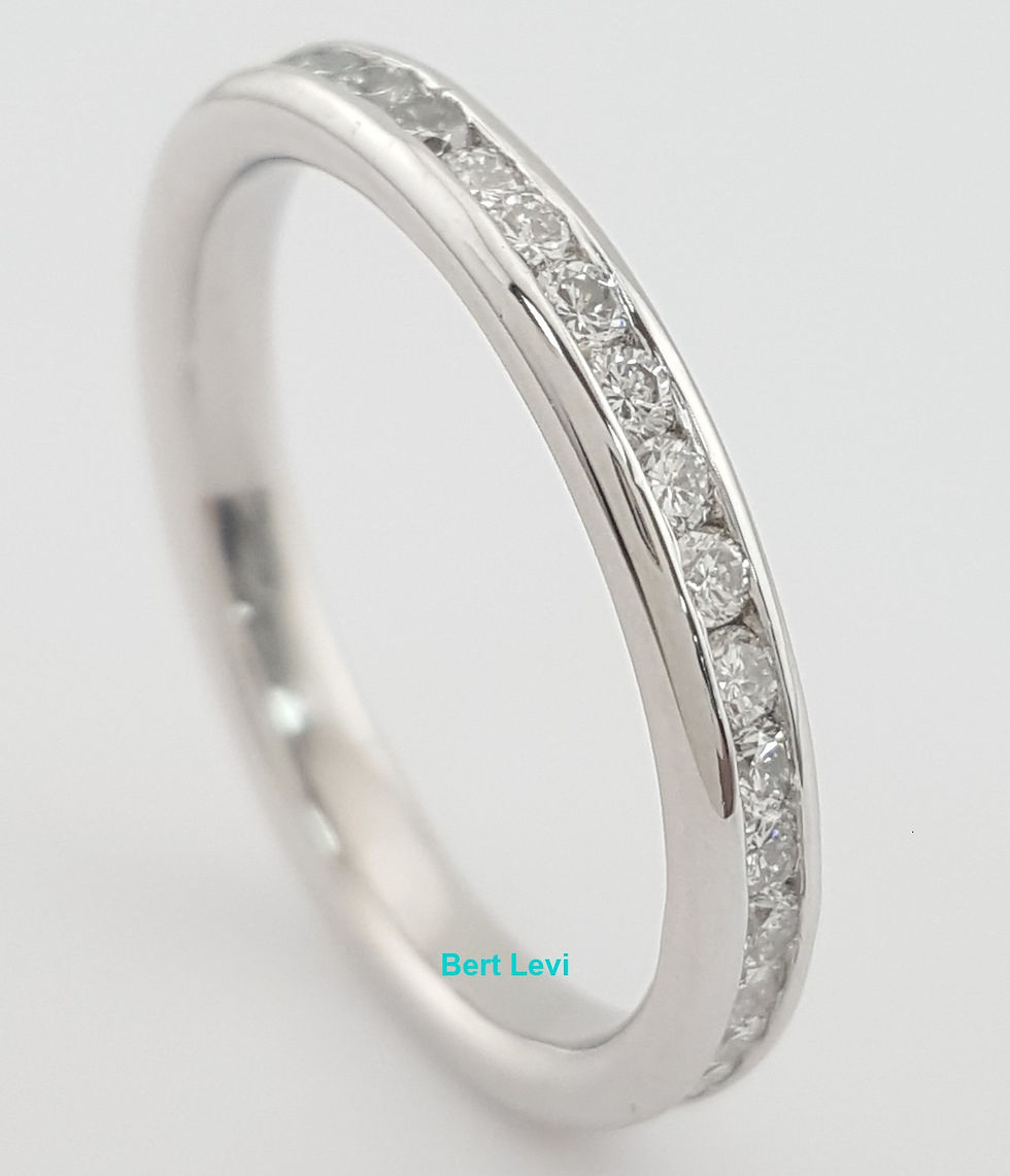 Thumbnail: Round Diamond Eternity Channel Set Wedding Ring 0.65 ct 2.7 mm Platinum