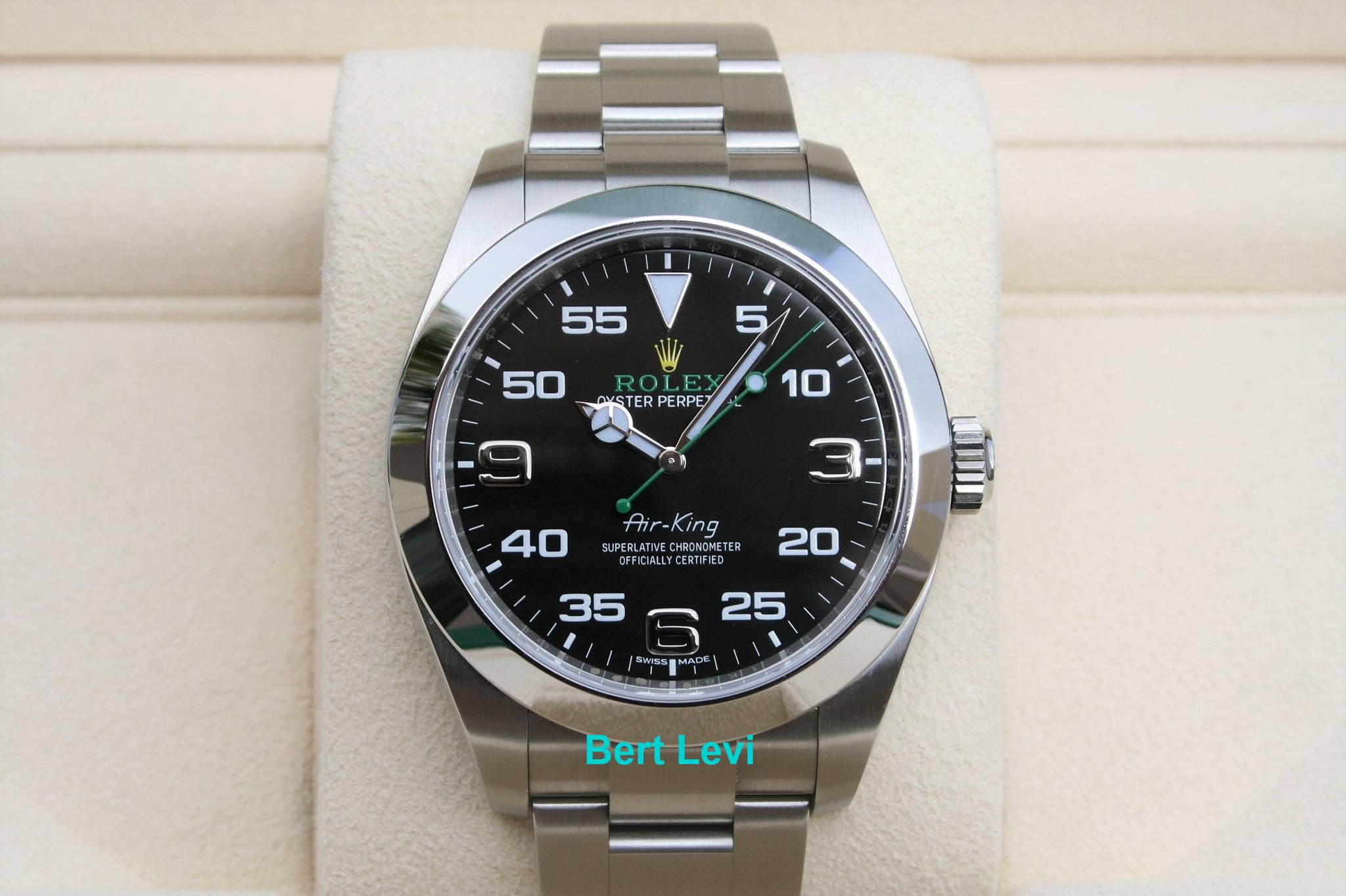 ROLEX 116900 AIRKING GREEN HAND 40MM WATCH