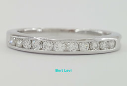 Vintage Tiffany & Co Platinum Half Circle Diamond Wedding Band Ring 0.25 ct