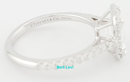 Tiffany & Co Soleste Emerald Cut Halo Diamond Engagement Ring 1.4 ct Rtl $38k