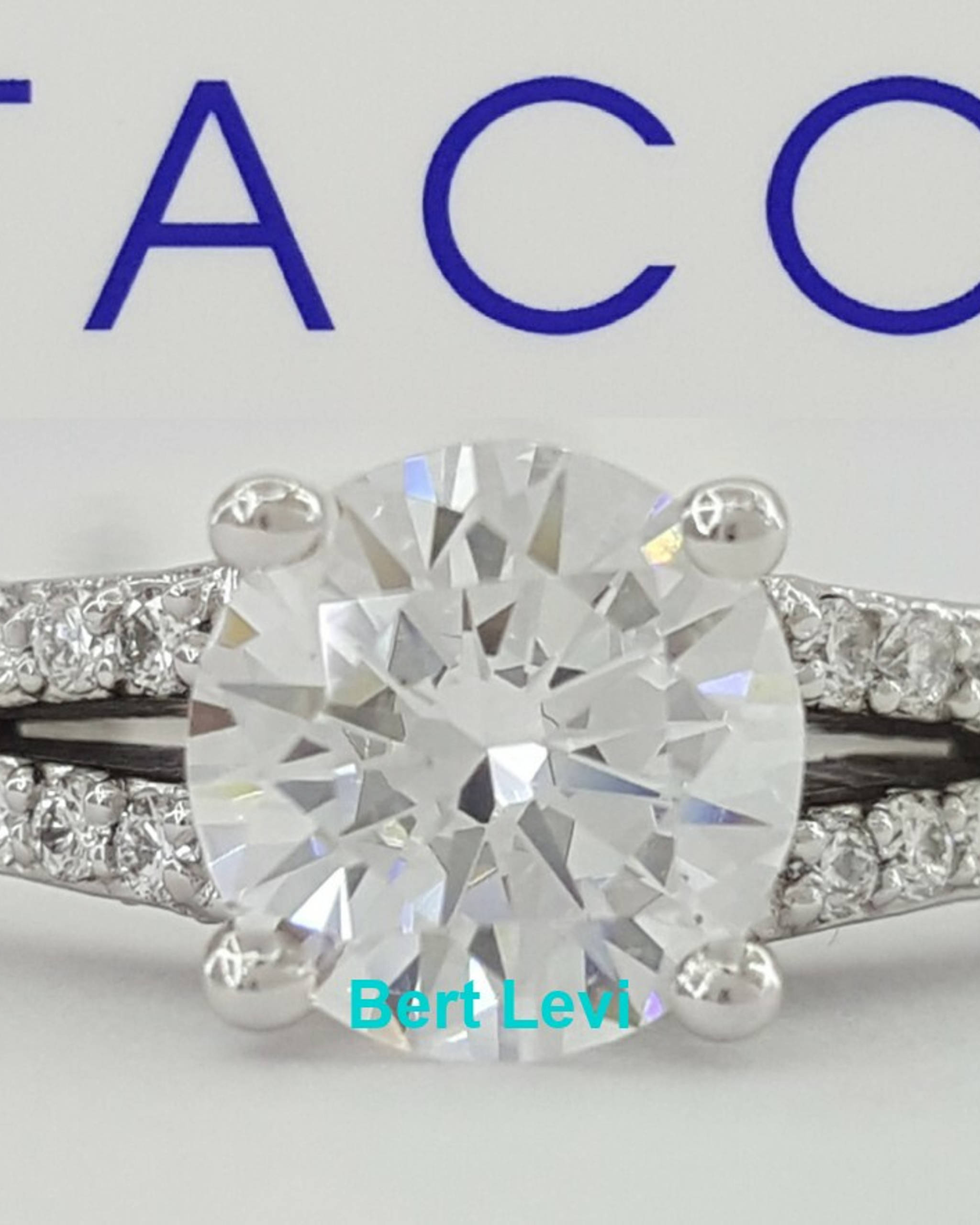 TACORI Simply Tacori 3001 18k White Semi-Mount Engagement Ring 0.34 ct Rtl $3180