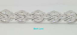 Marquise Cut Diamond Line Tennis Bracelet 7" 12 ct 18K White Gold  Rtl $36K