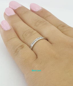 0.2 ct Platinum Channel Set Champagne Color Diamond Wedding Anniversary Band