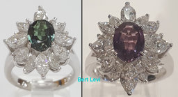 Brazil Alexandrite Marquise Diamond Platinum Ballerina Ring 3.53 ct Retail $50K