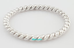 Danhov Eleganza ZB100 Braided Wedding Band Ring 18k White Gold 2 mm Rt $2,000