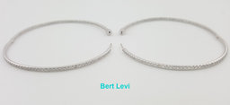 Inside Out Hoop Diamond Earrings 2 ct 14k White Gold 2.45" 14.7 Grams Rtl $6K