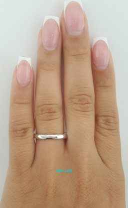 14K White Gold Comfort Fit Wedding Band Ring 3.1 Grams 2.5 mm Size 7